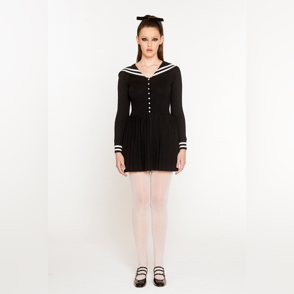 Sailor Pleated Knit dress